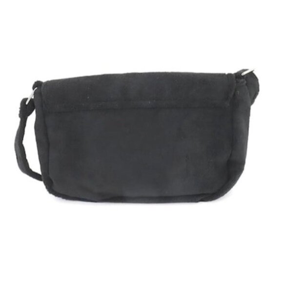 Chanel Precision Black Coco Mark Logo Crossbody Shoulder Bag Faux Fur Authentic - Picture 3 of 9